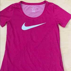 Pink Nike Dri-Fit Short Sleeve Shirt